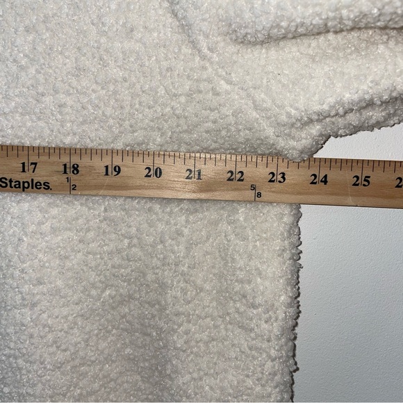 LUCKY BRAND Sherpa Faux Shearling Teddy Fleece Coat Jacket Size L Oatmeal $169 - Picture 7 of 10